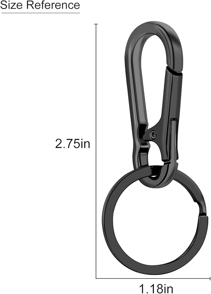 Metal Keychains for Women Men, Key Chain Ring Clip Holder Organizer for Home Car, Cut Keyring Accessories