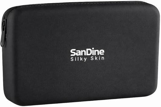 Silicone Cosmetic Bag for Women – Waterproof Makeup Pouch - Easy‑to‑Clean Travel Toiletry Organizer - Durable Zipper Gym, Beach Ready - Soft Flexible Silicone Makeup Bag for Purse by Sandine (Black)