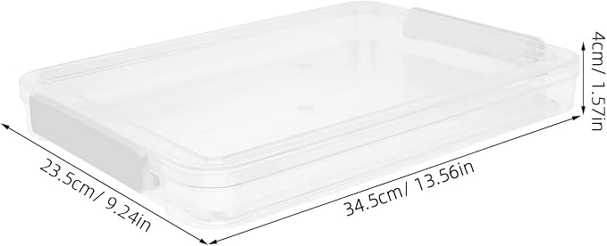 DOITOOL Stackable A4 File Storage Box with Lid, Medium Acrylic Document Organizer for Photo Papers and Office Supplies, Portable Desktop Filing Bin for Document and Scrapbook Storage
