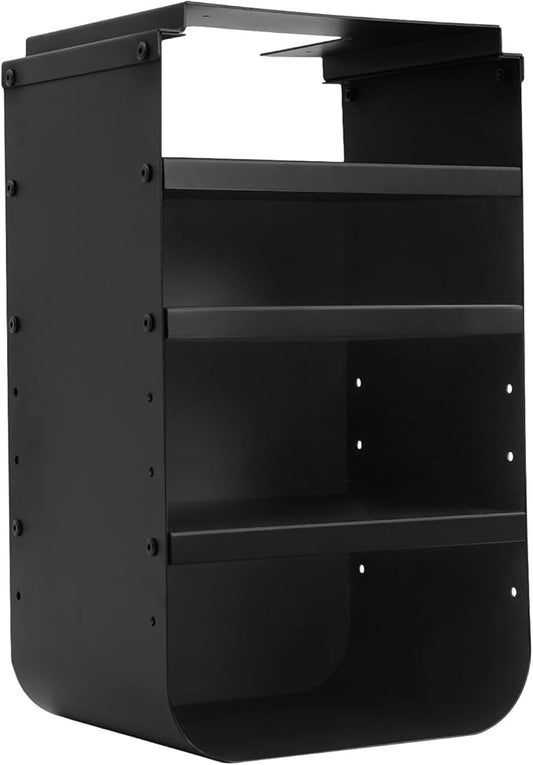 Under Desk Storage, Under Desk Shelf, 4-Tier Adjustable Storage Shelf with Sturdy Metal Frame, Space Saving Open Organizer for Home Office, Study Room, Living Room