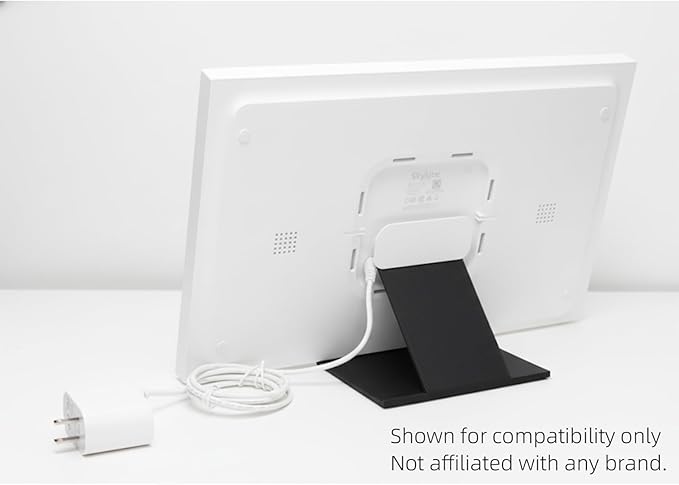 Compatible with Skylight Calendar Max 27'' Digital Display ??Desktop Stand Accessory with Fixed Angle Base, Simple Desk Mount Holder, Built-In Mount Plate, No-Tool Setup for Desk or Countertop
