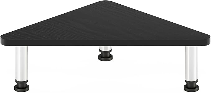 Furinno Turn-N-Tube Corner Monitor Riser Stand with Stainless Steel Tubes, Americano