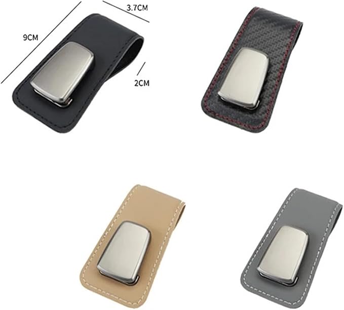 Car Glasses Case Universal Car Glasses Clip Multifunctional Sunshade Storage Clip Sunglasses Clip Car Interior Organize Sunglasses Holder(Carbon Fiber Pattern)