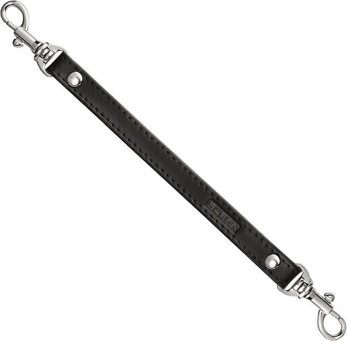 Alban Leather 2-Clip Strap for Wallet, Clutch, Wristlet Purse, Keys, Keychain for Women and Men