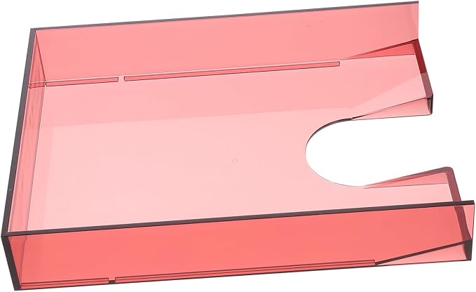 Angoily Stackable File Organizer Box for A4 Papers Lightweight Plastic Document Storage Case Multifunctional Desktop Organizer for Office Use