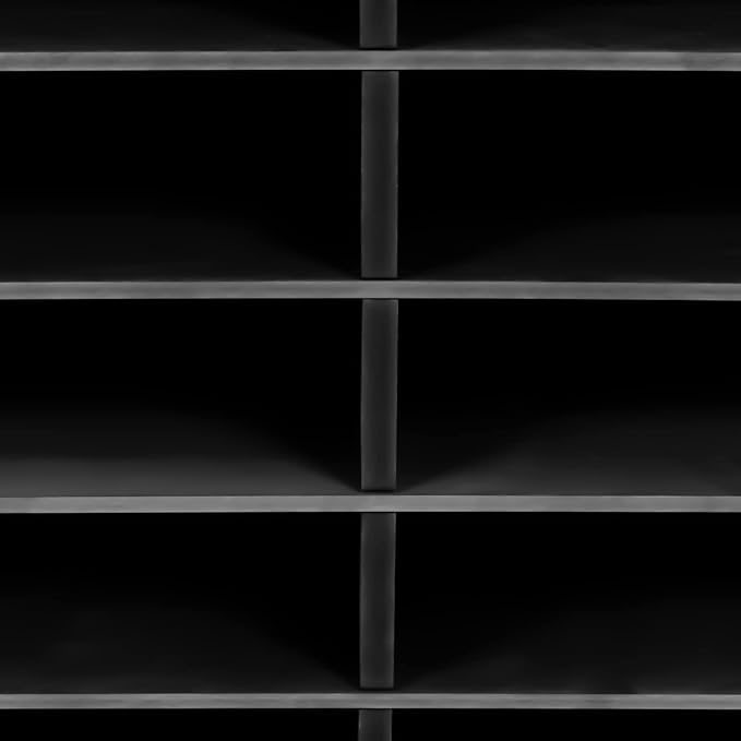 Literature Organizer Sorter for Desk, 12 Slots Adjustable File Sorter Mail Organizer, Paper Sorter Organizer, Open Design Paper Storage Mailbox for Office School Classroom, Black