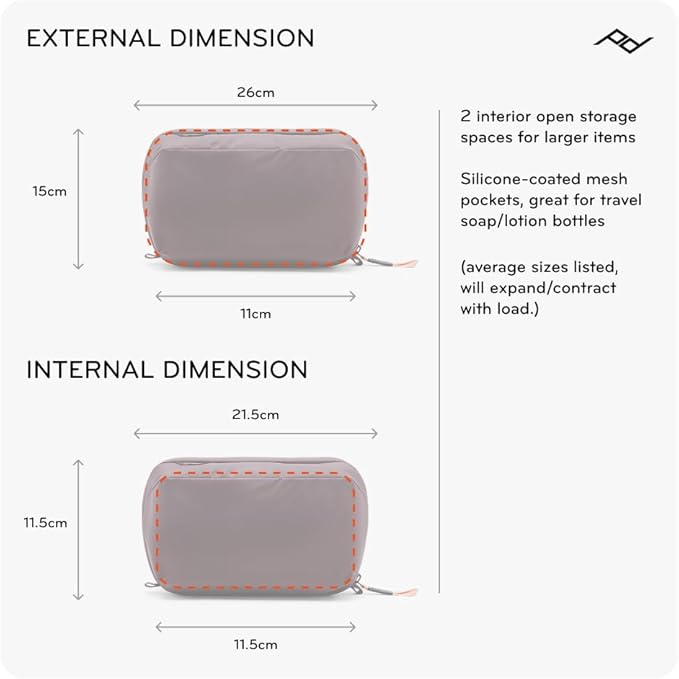 Peak Design Wash Pouch, Coyote, Ocean Edition, Travel Toiletry Bag, Upright or Hanging Dopp Kit with Pockets, Magnetic Toothbrush Pocket, Wide UltraZip Opening, Toiletry Bag for Men and Women