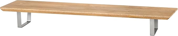 Anji Mountain Monitor Stand - Desktop Organizer & Laptop Riser, Ergonomic Monitor Riser, Space-Saving Monitor Stand for Desk, Durable Construction, Easy Assembly, Ideal for Home & Office,Natural