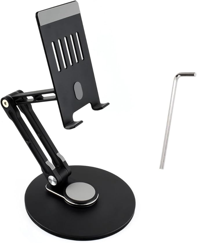 Waveshare Portable Monitor Adjustable Stand, Compatible with 4~18.5inch Monitors, Supports Multi-axis Rotation, Weighted Base and Ergonomic Design, Foldable for Easy Storage
