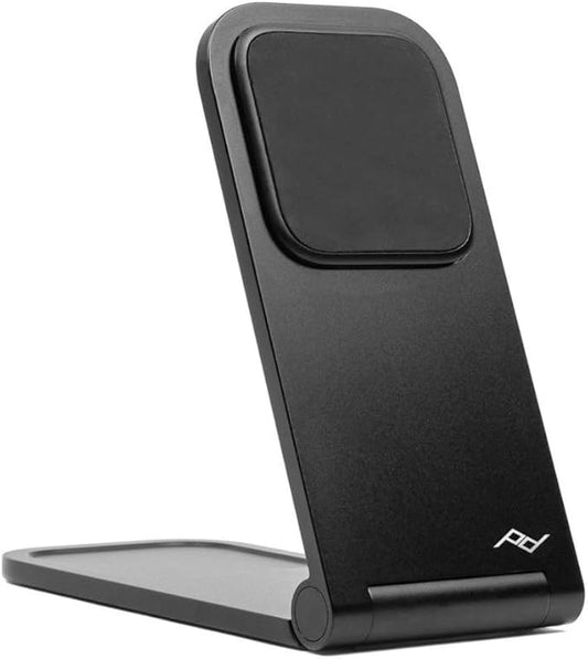 Peak Design Wireless Charging Stand, Black, Qi2 Charging, Grippy Silicone Base, Works with Peak Design Mobile Cases, MagSafe Compatible, for iPhone, Samsung and Google Pixel Phones