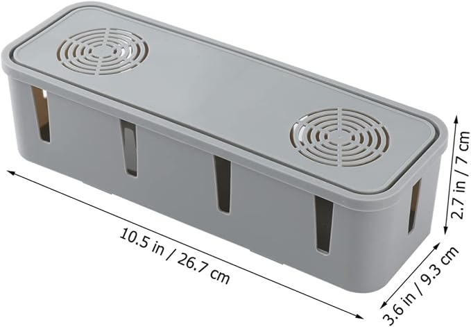 Plug Socket Safety Box Cable Management Organizer Cord Storage Box for Home Office 10.51X3.66X2.75 Inch