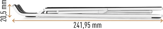 Durable Laptop Stand for Laptops & Tablets - Foldable & Height Adjustable - Includes Travel Bag - Silver Aluminum Laptop Mount, for Laptops and Tablets up to 15"