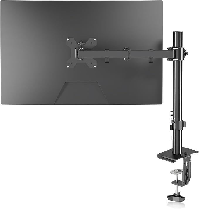 Suptek Single LED LCD Monitor Desk Mount Heavy Duty Fully Adjustable Monitor Stand for 1 / One Screen up to 27 inch