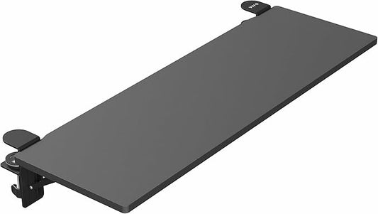 VIVO Clamp-on 36 x 12 inch Foldable Desk Extender, Wrist Support Arm Rest, Office Keyboard Tray, Side Table Extension Attachment, Black, DESK-EXT36