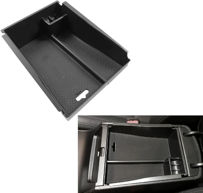 Vesul Center Console Armrest Storage Box Compatible with Hyundai Tucson 2016-2021 ABS Tray Insert Organizer Glove Pallet Phone Holder