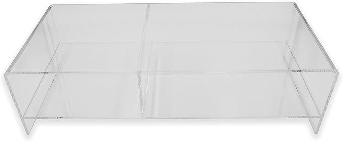 Company 4-Pack Clear 5mm Deluxe Acrylic Monitor Stand for Computers, Monitors, Laptops, Tablets, Office Use, Home Use, Desks, Tabletop, Standing Desk, Counter