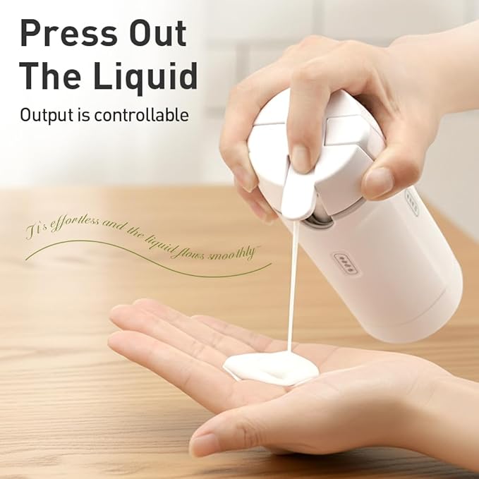 4 in 1 Travel Dispenser, 4 Pack 30ML Travel Bottles for Toiletries, 4 in 1 Travel Bottles for Toiletries Travel Dispenser Bottle, Refillable, Suitable for Storing Shampoo (White*2PCS)