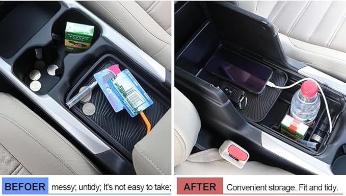 Center Console Organizer for Honda CR-V 2017-2019 CRV Console Handrail Privacy Organizer Tray Central Control Armrest Box Glove Secondary Storage Box Insert Pallet Manager Container Accessories ABS