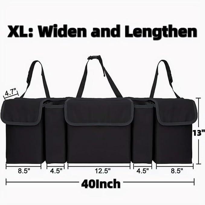 AOPHY Car Organizers and Storage, Backseat Hanging Organizer with 5 Pockets, Waterproof Collapsible Large Capacity Organization Bag, Interior Accessories Trunk Organizer for Car, SUV, Truck, MPV