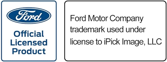 iPick Image for Ford Bronco Logo Black Leather Magnetic Sunglass Holder Car Sun Visor Mount Clip - Official Licensed