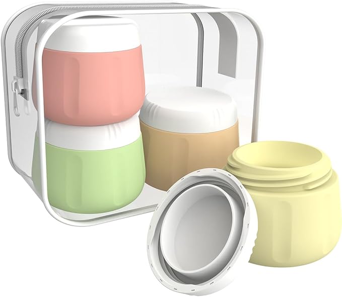 vodvob Travel Bottles Set - TSA Approved, Leak Proof, Refillable Silicone Toiletry Containers
