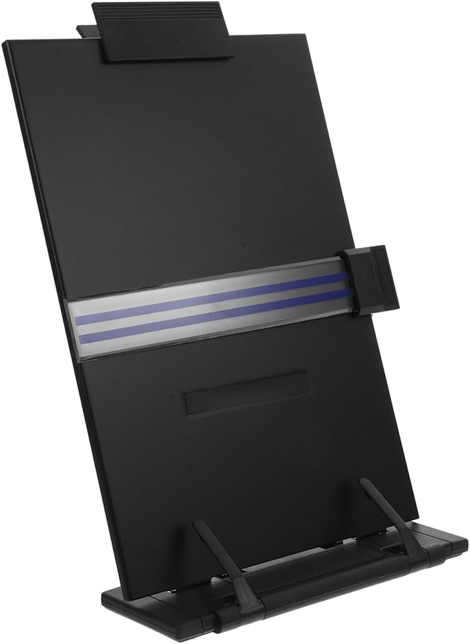 Adjustable Document Holder Stand for Desk Retractable Paper Holder Non-Slip Base Reading Stand for Books and Recipes Compatible Office and Kitchen Use