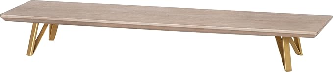 Anji Mountain Monitor Stand - Desktop Organizer & Laptop Riser, Ergonomic Monitor Riser, Space-Saving Monitor Stand for Desk, Durable Construction, Easy Assembly, Ideal for Home & Office,Biscotti