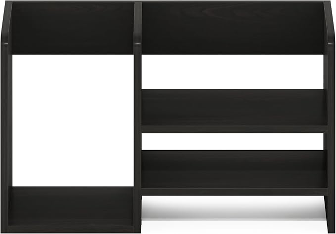 Furinno Hermite Wood Desktop Book and Home Office Supplies Storage Organizer, Espresso