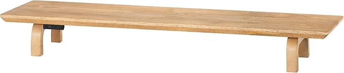 Anji Mountain Monitor Stand - Desktop Organizer & Laptop Riser, Ergonomic Monitor Riser, Space-Saving Monitor Stand for Desk, Durable Construction, Easy Assembly, Ideal for Home & Office,Natural