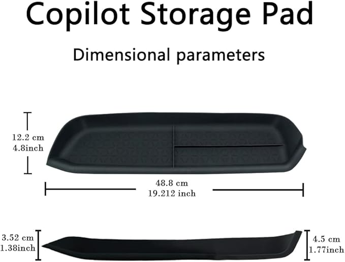 for 2023 RAV4 Passenger Storage Organizer Mat Glove Box Storage Organizer Tray Compatible with Toyota RAV4 2023 2022 2021 2020 2019 Accessories