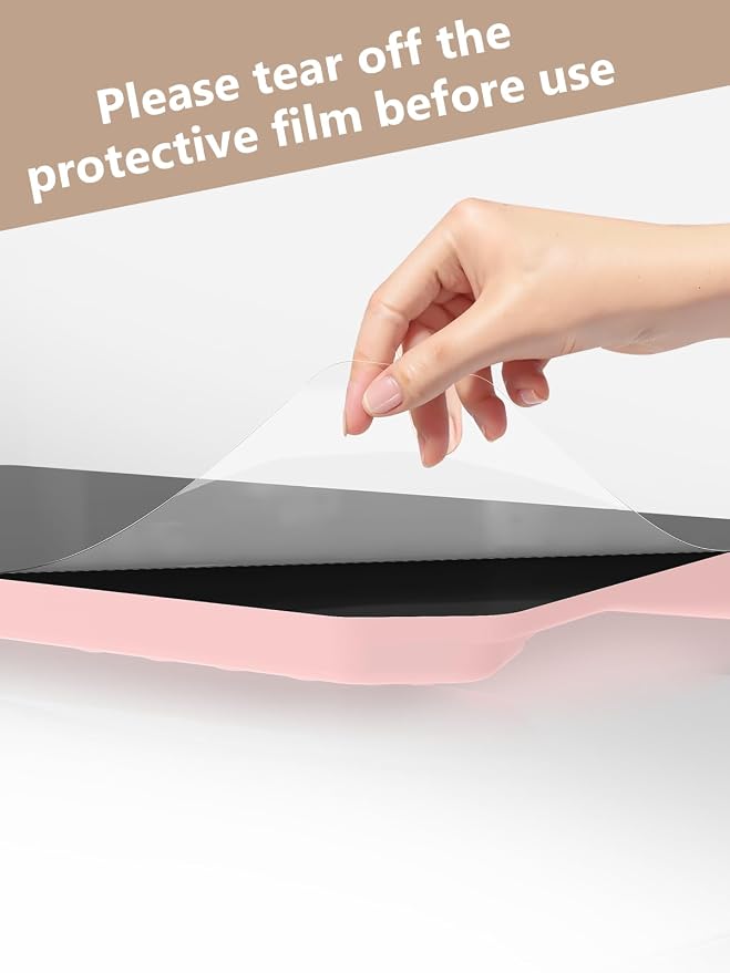 2-in-1 Ergonomic Keyboard Stand with Wrist Rest, Comfy Keyboard Riser Holder with Massage Design, Pink