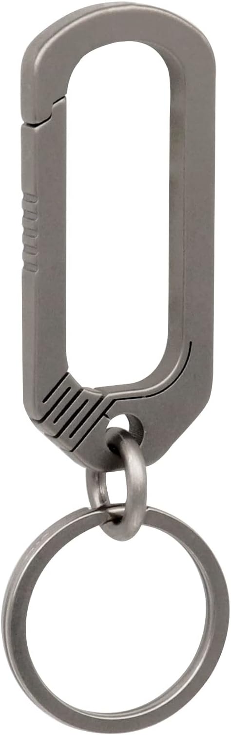 Titanium Key Holder Heavy Duty Quick Release Keychain Clip with Key Ring for Men and Women