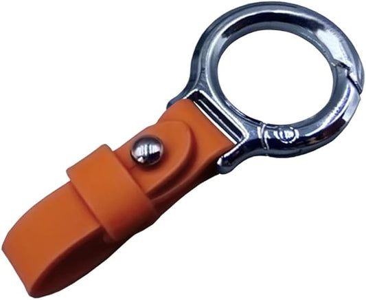 GLSOWEE Carabiner Key Ring Clip, Car Fob Key Keychain Holder Car Keychain Clip for Men Women, Key Ring Belt Holder (Orange)