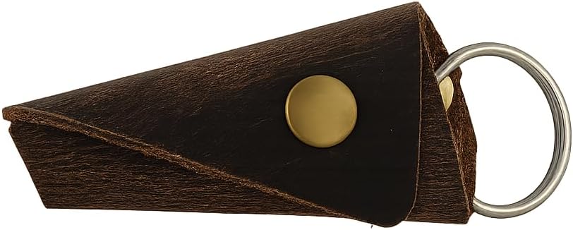 Full Grain Leather Key Wrap – Silent Keychain Organizer with Snap Closure, Key Ring Cover & Pocket-Friendly Sleeve – Handmade Key Holder for Men, Stylish & Durable EDC Accessory