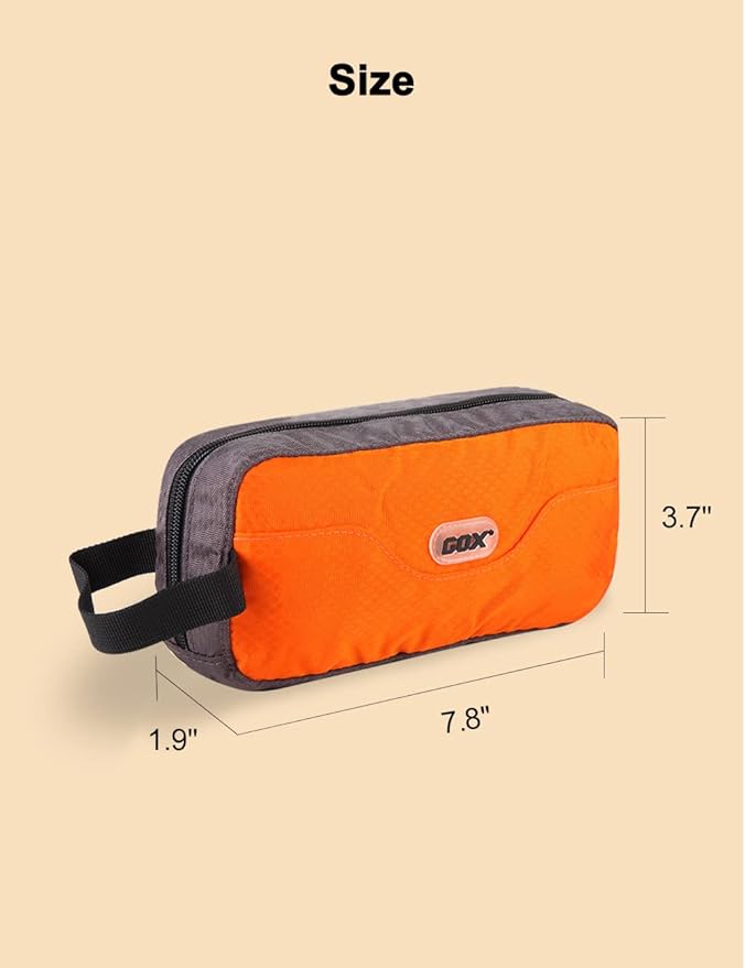 GOX Travel Toiletry Bag Dopp Kit Case for Men Multifunction Packing Organizer Pouch(Orange)