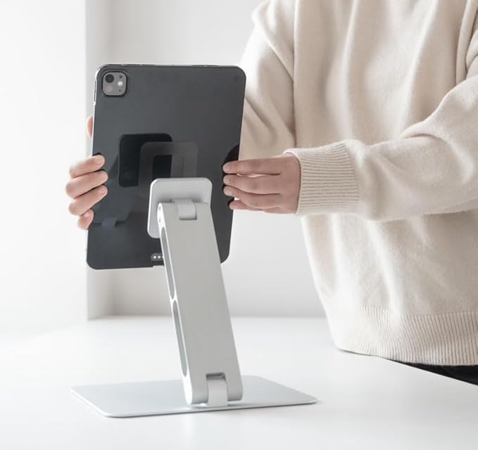 MITER 2-in-1 Magnetic Book & Tablet Stand – Detachable Acrylic Holder for Paper Books, Magnetic Mount for iPhone, iPad, Galaxy, Kindle, Boox, e-Reader Adjustable Innovative-Stand