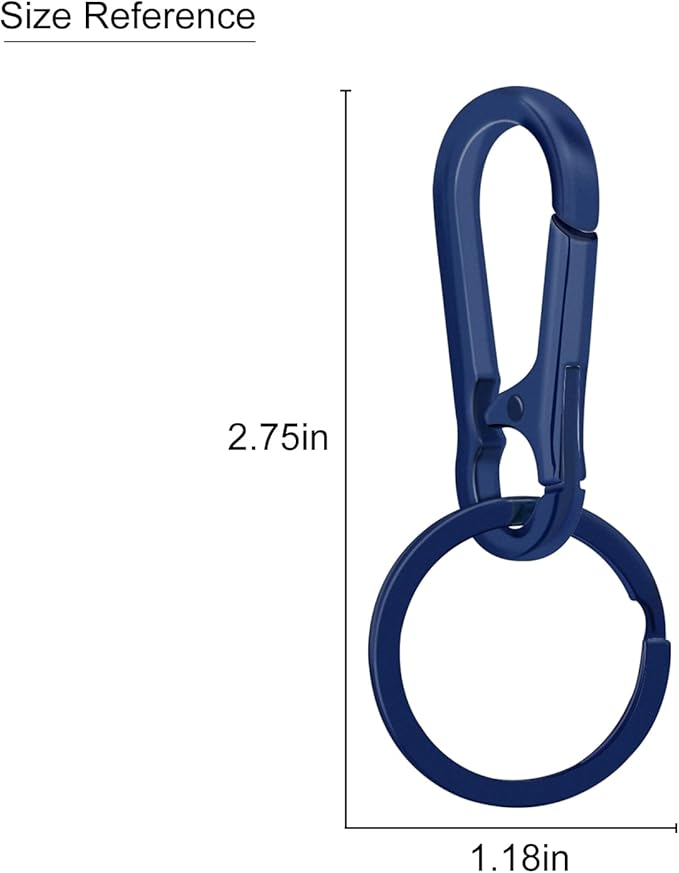 Metal Keychains for Women Men, Key Chain Ring Clip Holder Organizer for Home Car, Cut Keyring Accessories