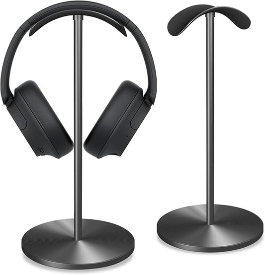 Headphone for Desk Hanger Holder Organizer Keeper Racks Storage Mount Gaming Headset Stand Premium Functional Craftmanship Headset Stand (Metallic Black)