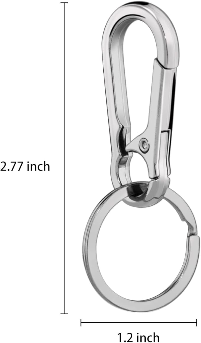 Hapeper Metal Keychains Keyring Key Chain Ring Holder Organizer for Home Car Keys, Key Finder, 2 Pieces