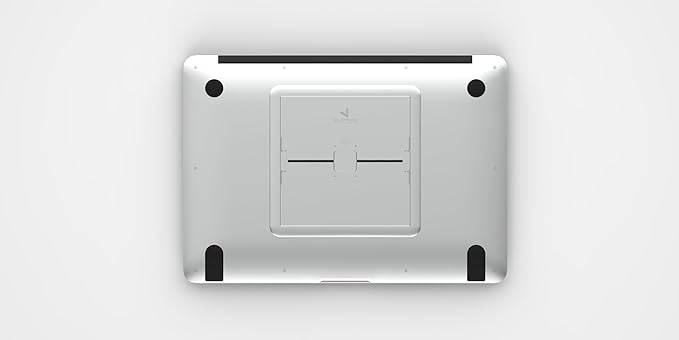 Paper-Thin Stand for MacBook, Laptop Riser, Slim Portable Ergonomic Ventilated Stand, 6 Adjustable Heights from 2.1" to 3.6", Compatible with Laptops Up to 18?? US Patented (Space Black)
