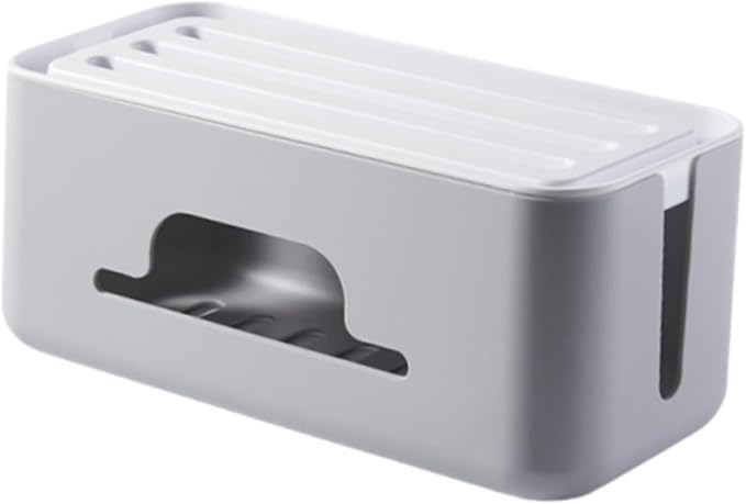 Cable Management Box, Sturdy And Practical, Cable Organizer, Case for Desktop Power Strips, Power Strips, Gray