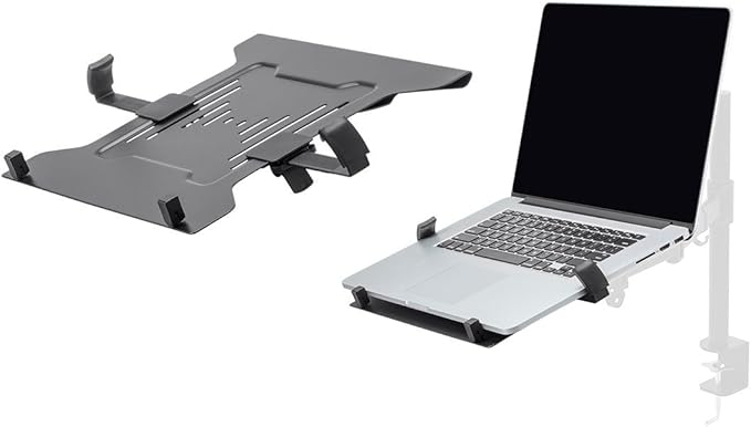 Monoprice Laptop Holder Attachment for Desk Mounts - Ideal for Work, Home, Office Laptops, Black - Workstream Collection