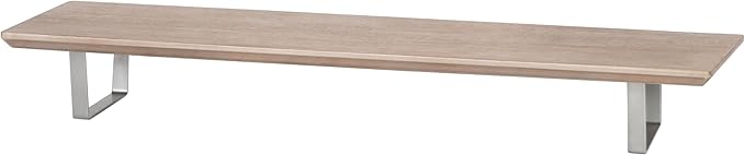 Anji Mountain Monitor Stand - Desktop Organizer & Laptop Riser, Ergonomic Monitor Riser, Space-Saving Monitor Stand for Desk, Durable Construction, Easy Assembly, Ideal for Home & Office,Biscotti