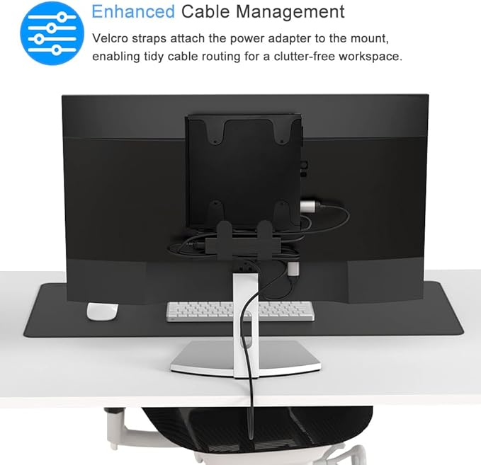 IFCASE Mount for Dell OptiPlex 9020 7070 7060 7050 7040 7020 7010 3060 3050 3020 MFF Micro PC, Under Desk/Wall/VESA Metal Mount with Screw (Black)