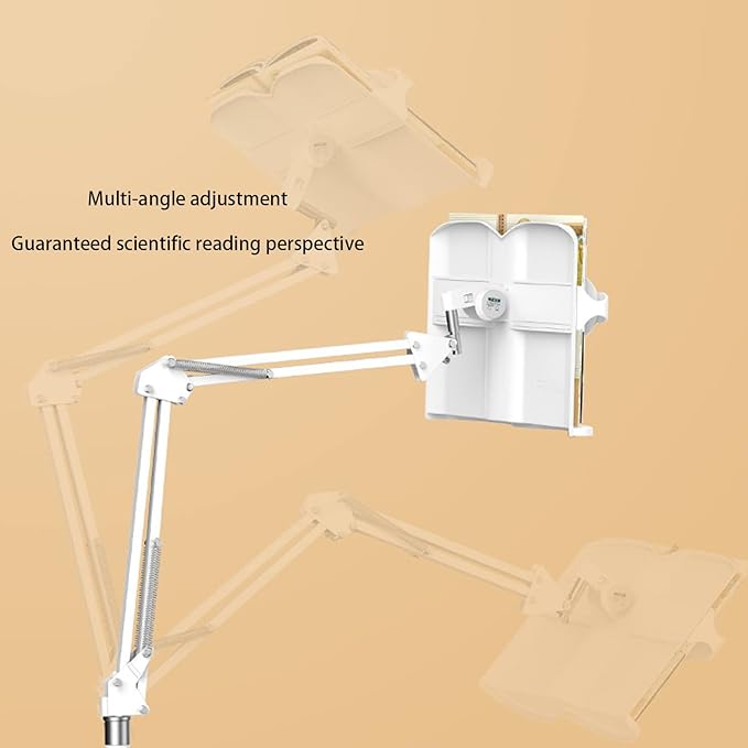 Adjustable Height Reading Stand - Perfect for Work, Kitchen, Gym & School - Ideal for Tablets, Retail Stores, Restaurants & Kiosks - Enhance Your Reading Experience with This Floor Stand!