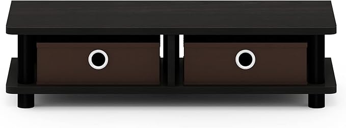 Furinno Turn-N-Tube Monitor Stand, Espresso/Black