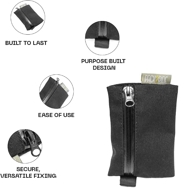 PACK2RIDE Karman Zipper Pouch - Lightweight, Flexible, Water and Abrasion Resistant Compact Zip Pouch Wallet for Women & Men, Multi-Purpose Holder for Cards, Cash, and Essentials