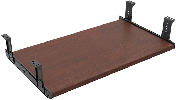 FRMSAET Furniture Accessories Office Product Suits Hardware 20/24/30 inches Keyboard Drawer Tray Wood Holder Under Desk Adjustable Height Platform(24 inches, Cherry)