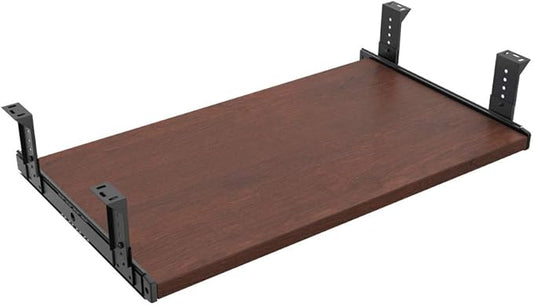 FRMSAET Furniture Accessories Office Product Suits Hardware 20/24/30 inches Keyboard Drawer Tray Wood Holder Under Desk Adjustable Height Platform(24 inches, Cherry)