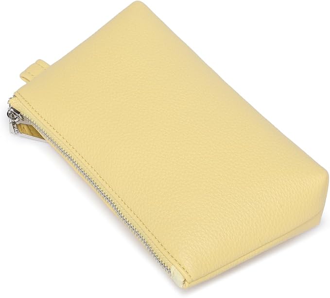 PU Leather Makeup Simple and Convenient Handbag Small Exquisite Storage Bag (PU/Pearl Yellow)